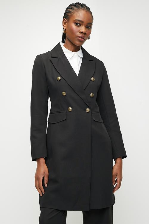 Double breasted coat - Black