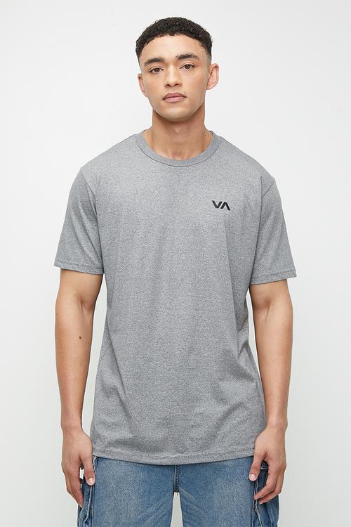 Va essentials short sleeve - grey noise mocktwist & black logo	