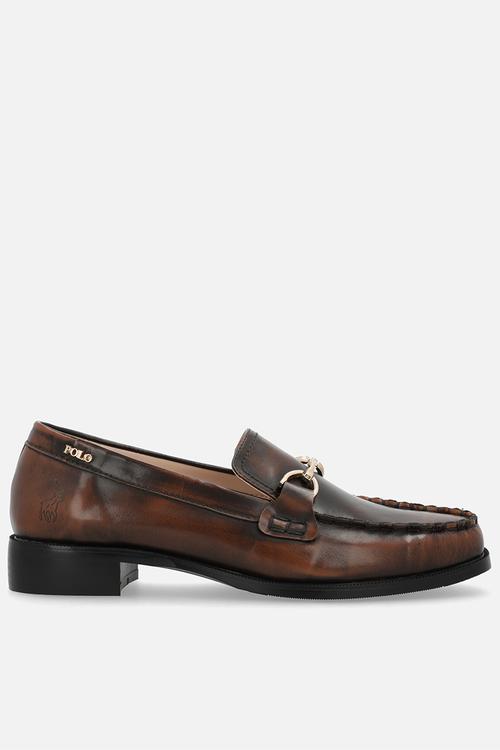 Leather horsebit loafer - brown