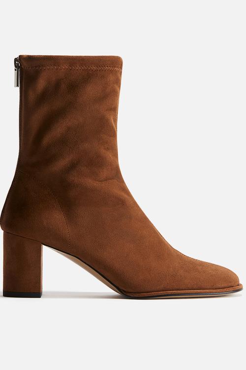 Ankle-high sock boots - brown