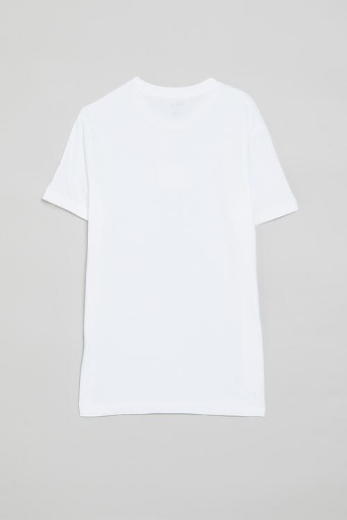 Boys thabang printed short sleeve tee - white