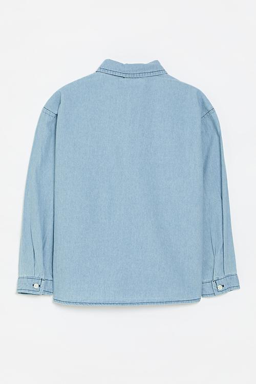 Denim shirt-blue