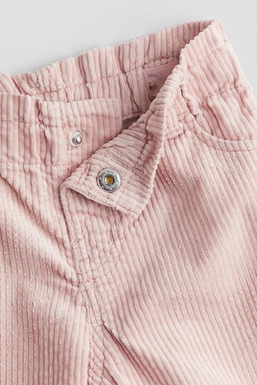 Cotton corduroy trousers - light pink