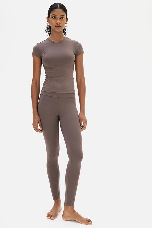 Microfibre leggings - beige