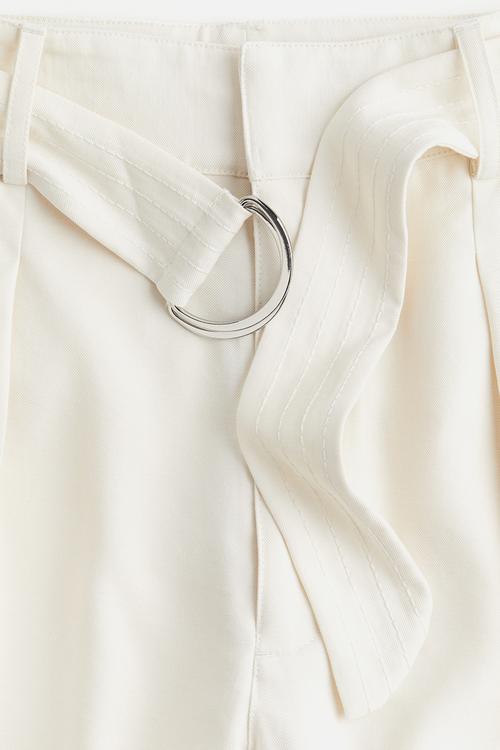 Belted trousers - white