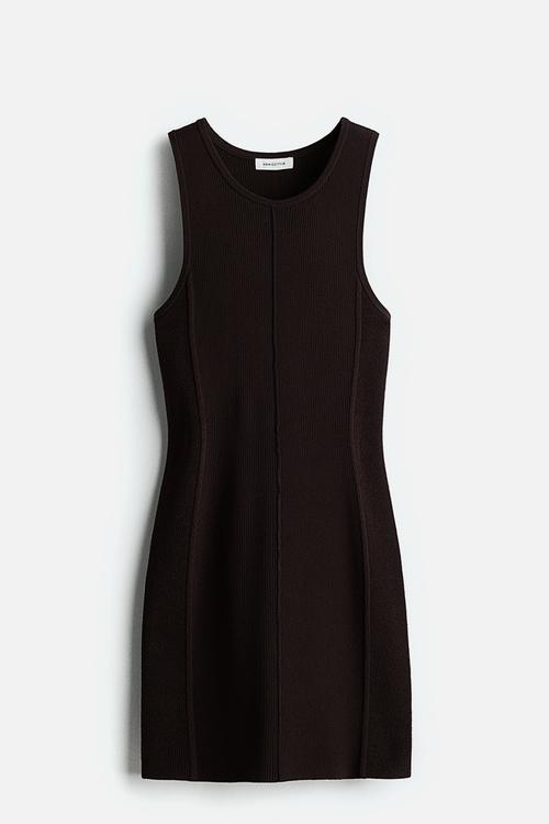 Cut-out-back dress - dark brown