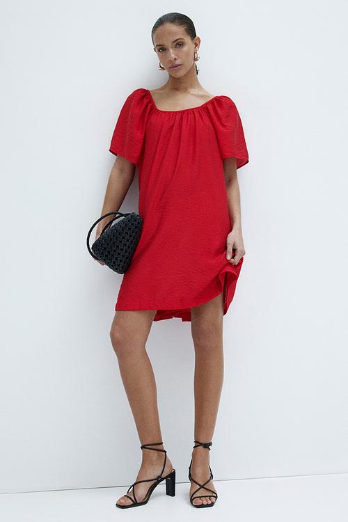 A-line dress - red