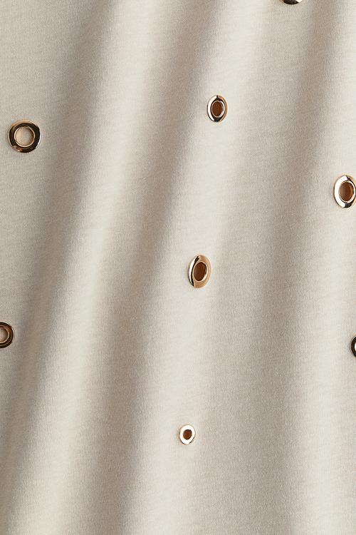 T-shirt - light beige eyelets