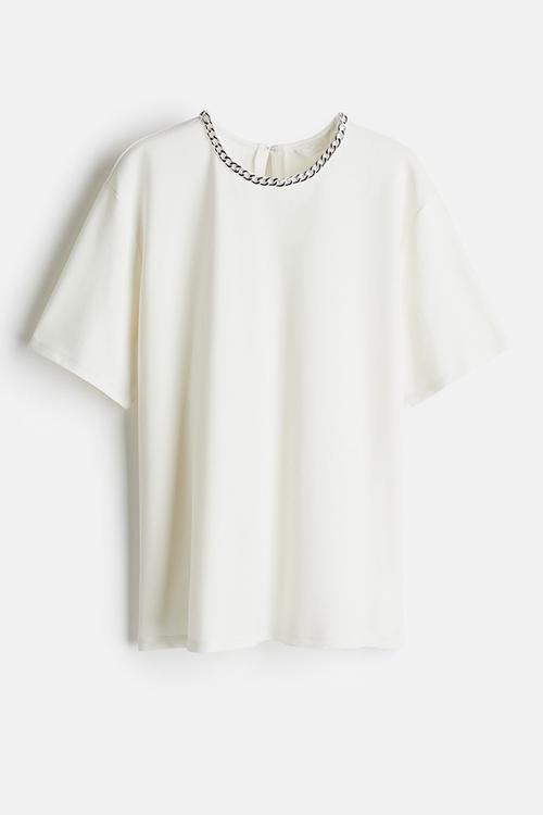 Embellished T-shirt - white
