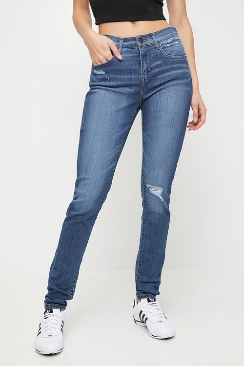 Curvy Hirise Superskinny - Back To Square Blue