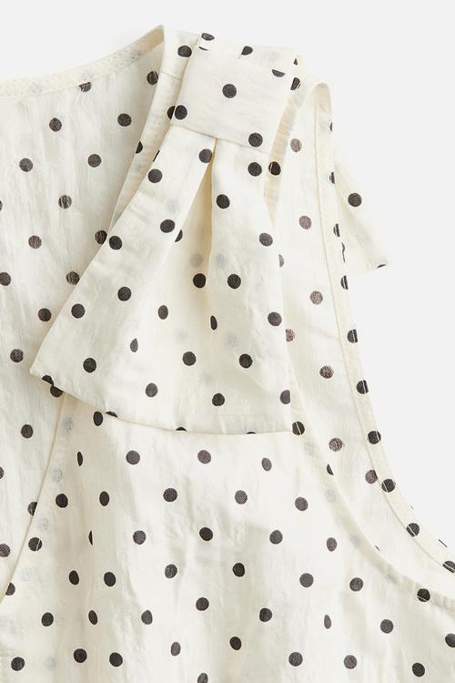 Peplum top -  white/spotted 