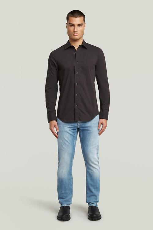 Uniform slim shirt l\s - black
