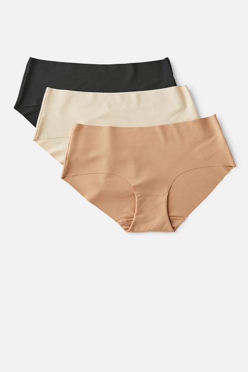 The Invisible Boyleg Brief 3 Pack - Black/Frappe/Maple Sugar