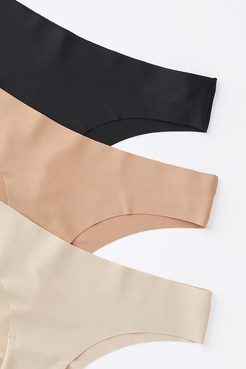 The Invisible Cheeky Brief 3Pk - Black/Frappe/Maple Sugar