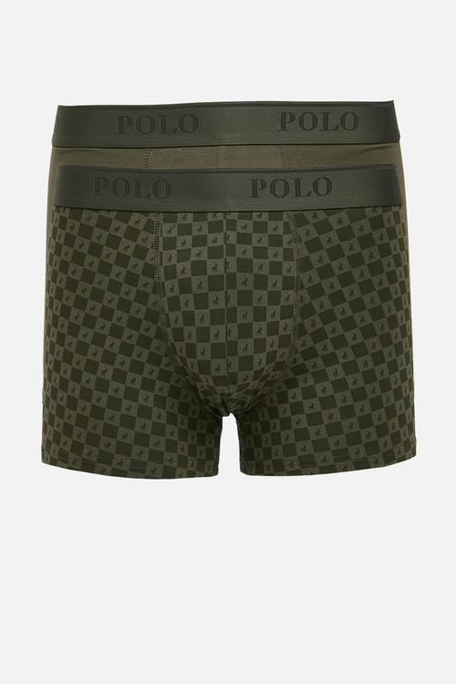 Men Multi 2 Pack Boxer  - Olive