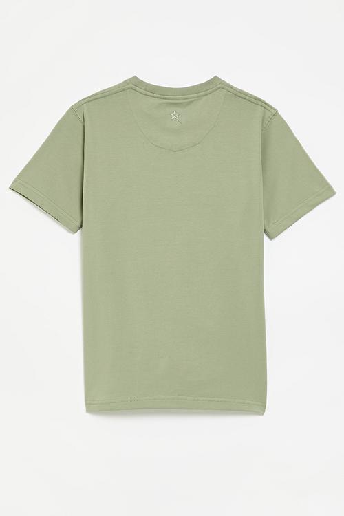 Boys Short Sleeve Crew Neck Tee - Light Sage