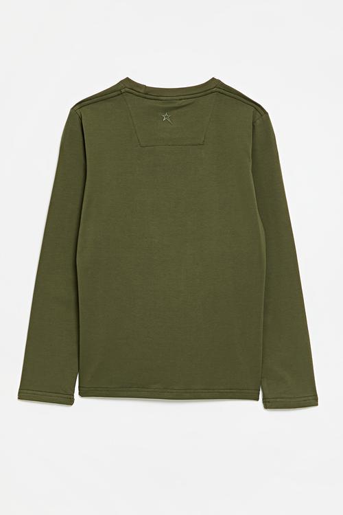 Boys Long Sleeve Crew Neck Tee - Olive