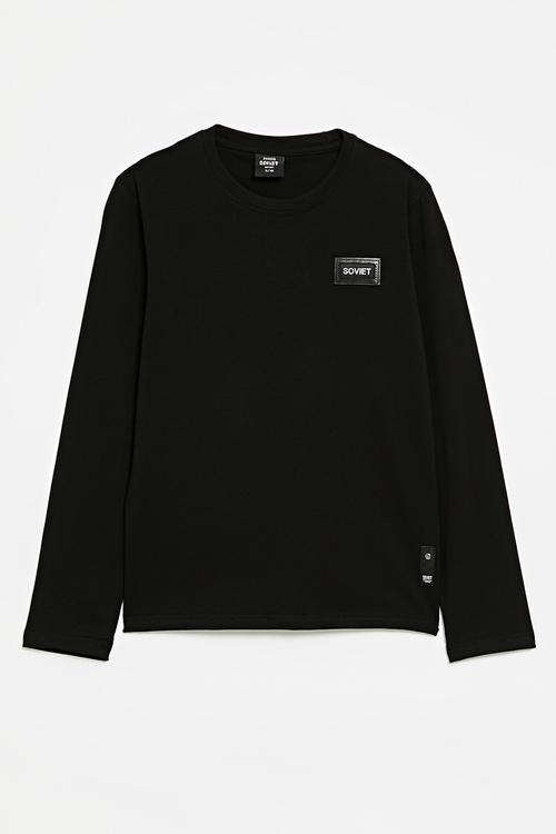 Boys Long Sleeve Crew Neck Tee - Black