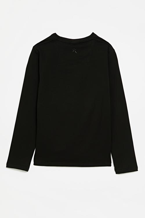 Boys Long Sleeve Crew Neck Tee - Black
