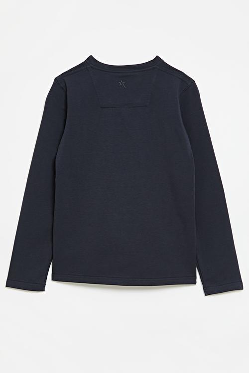 Boys Long Sleeve V-Neck Tee - Navy