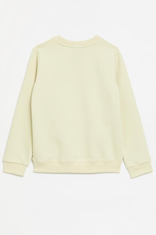 Boys Crew Neck Sweat Top - Bone