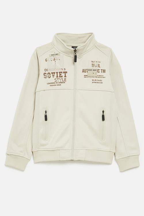 Boys Zip Through Fashion Jacket - Light Sand