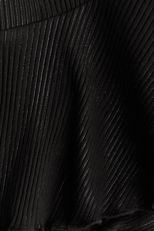 Shimmering jersey skirt - black
