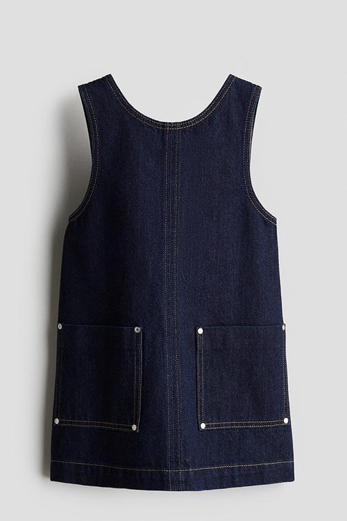 Pinafore denim dress - dark denim blue