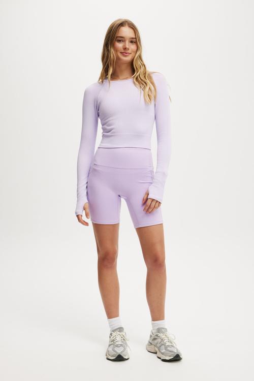 Seamless Long Sleeve Top - Pastel Lilac