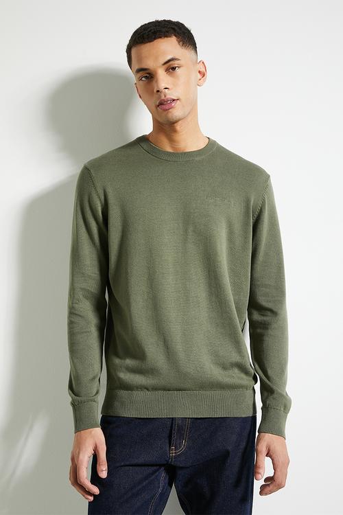 新品　BRIEFING MEN’S WR CREWNECK KNIT L Mens Crew Ls Knitwear - Orange