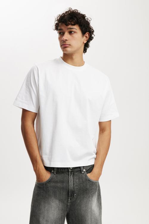 Cropped Fit T-Shirt - White