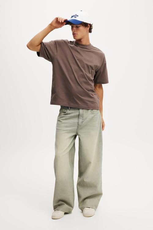 Cropped Fit T-Shirt - Washed Chocolate