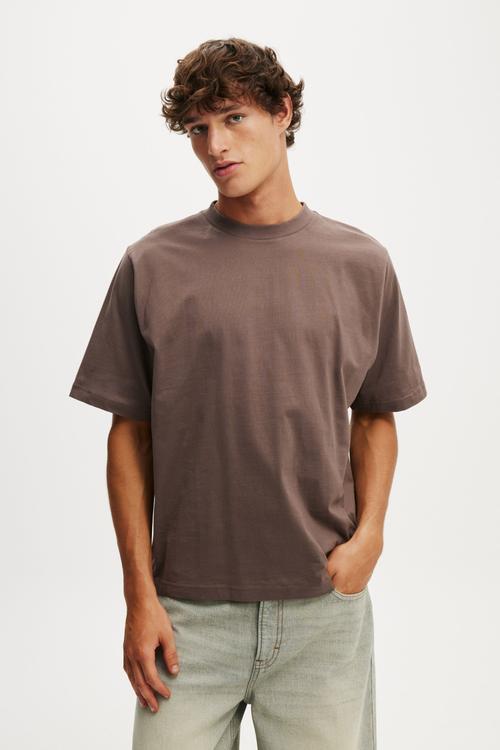 Cropped Fit T-Shirt - Washed Chocolate