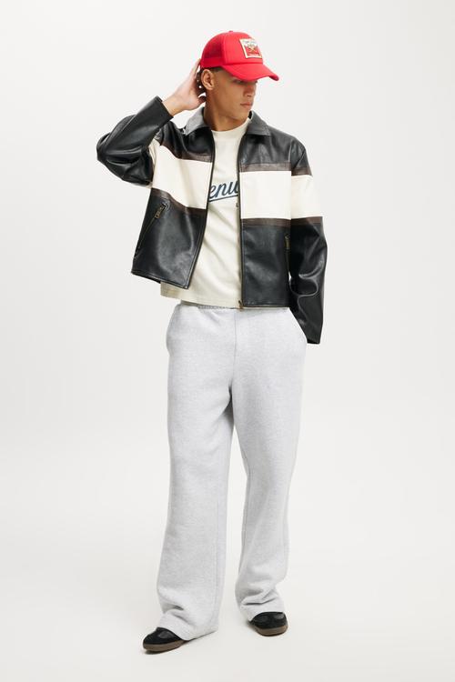 Cropped Fit Graphic T-Shirt - Creampuff/Greenwich Ldn
