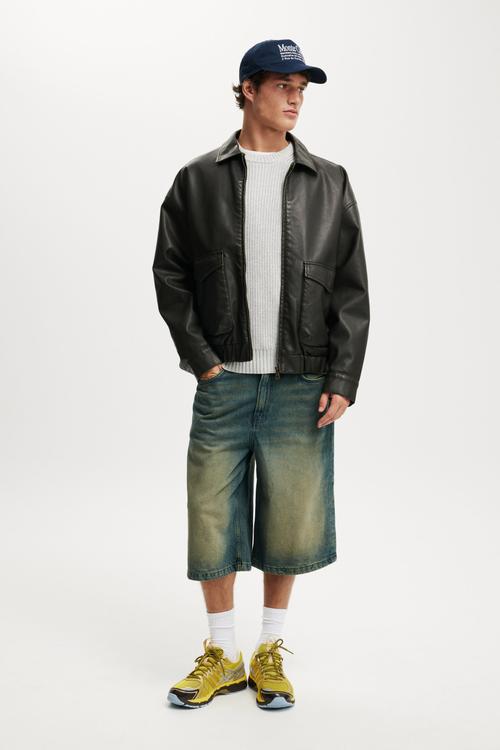 Box Fit Crew Knit - Grey