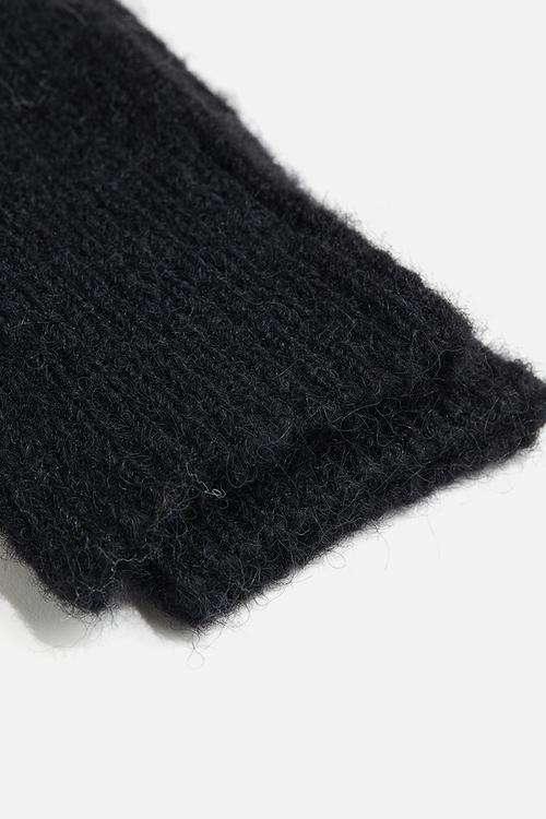 Knitted gloves - black