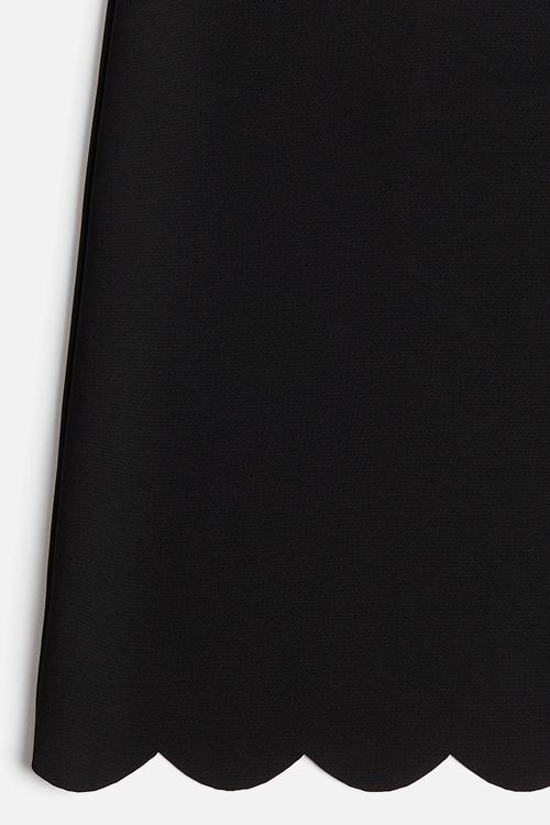 Scalloped dress - black