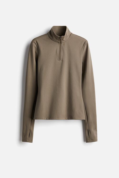 Sports top with softmove™ - dark beige