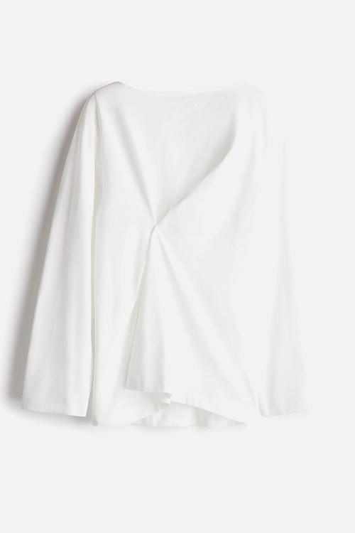 Draped top - white