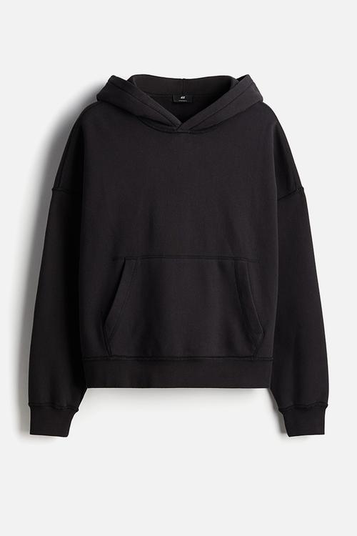 Oversized fit hoodie - black