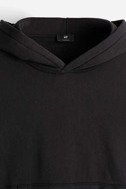 Oversized fit hoodie - black