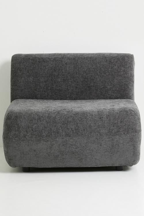 Rani modular armless single seater - charcoal