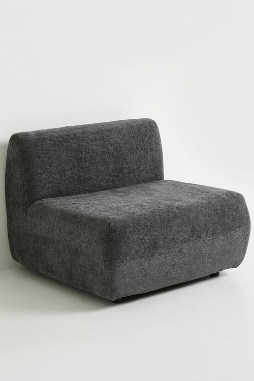 Rani modular armless single seater - charcoal