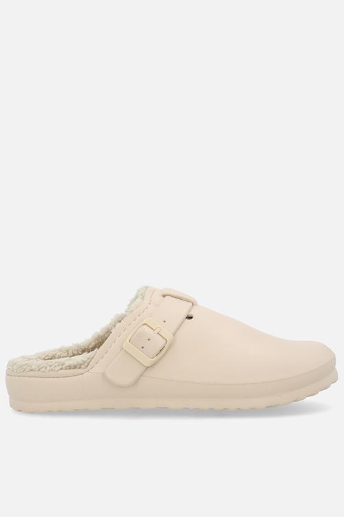 Soft desi fur mule - neutral