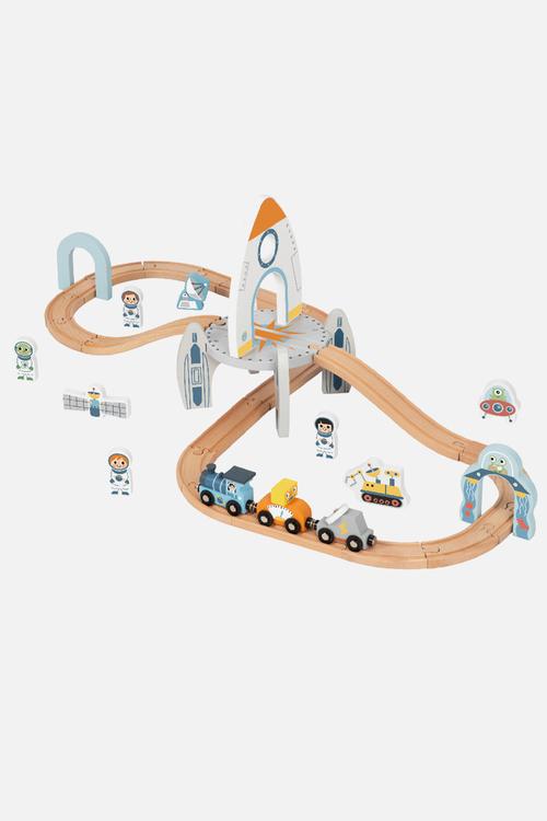 Tookytoy - wooden space station train set - multi