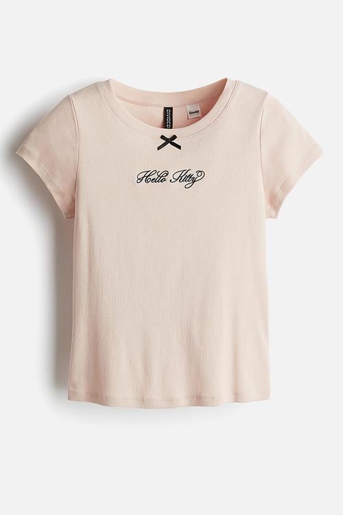 Printed t-shirt - light dusty pink hello kitty