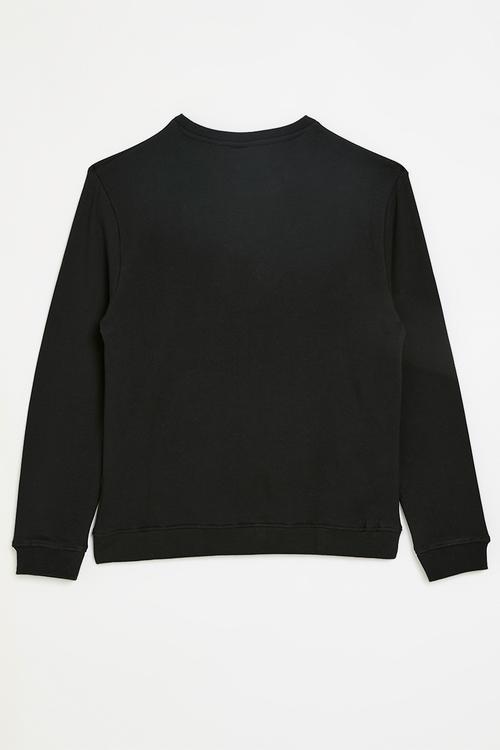Girls wendy printed sweater - black