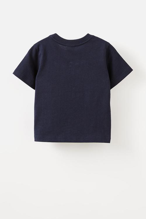 Jamie short sleeve graphic print tee - navy ink/delicious