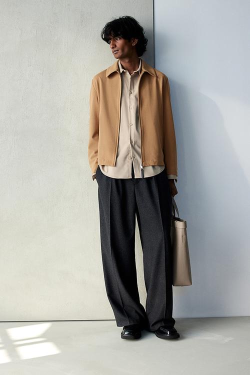 Regular fit jacket - dark beige