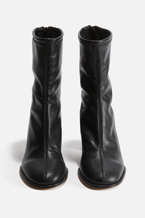 Ankle-high sock boots - black